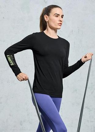 Термо-реглан для активного навантаження для жінки crivit lycra  чорний