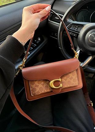 Женская сумка coach коричневая