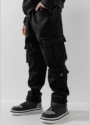 Штани мілітарі карго джинси з накладними карманами