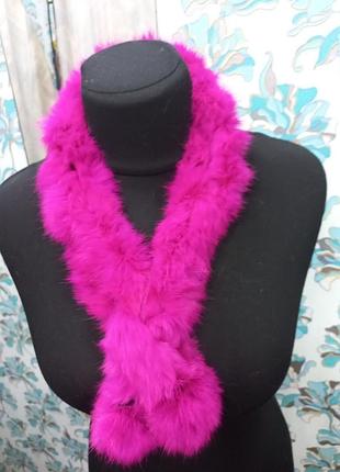 Оригинальный шарфик из натурального меха кролика