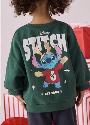 Новорічний світшот стіч next і лосини next 1,5-2 роки 92 см