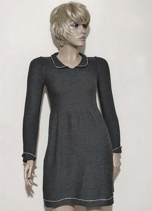 Sonia rykiel шерстяное мериносовое платье  с декором /13373/