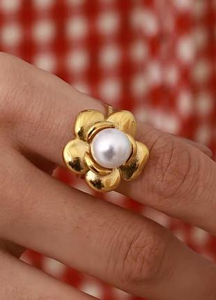 Кольцо цветок нержавеющая сталь stainless steel