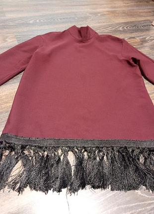 Блуза кольору марсал