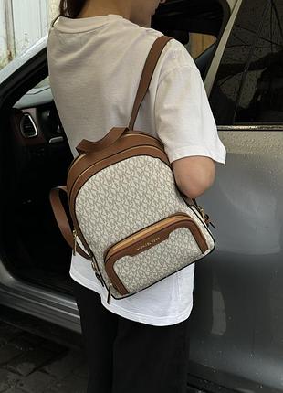Женский рюкзак michael kors backpack ivory бежевый