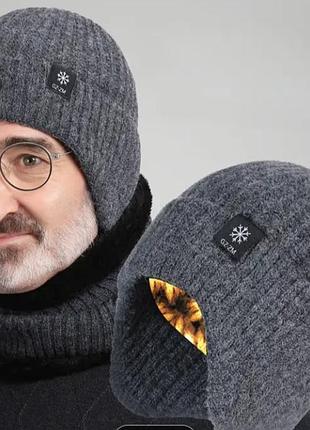 Шапка чоловіча на хутрі закриті вуха