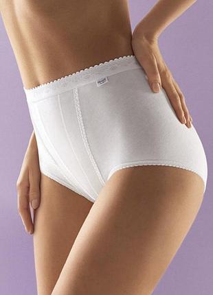 Класні, котонові, трусики, утяжка, білого кольору, від дорогого бренду: sloggi👌