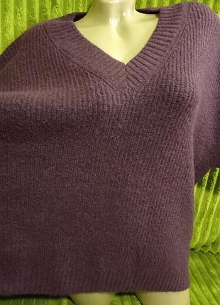 Фиолетовый тёплый  джемпер. пог70см+..