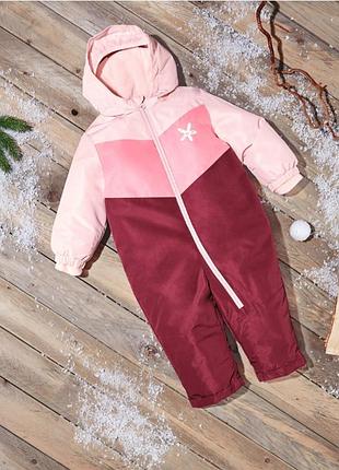 Зимний сплошной термо комбинезон для девочки lupilu, размер 92, 18-24 месяцев, комбинезон нимечица