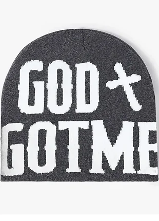 Мужская / женская / унисекс зимняя шапка god got me