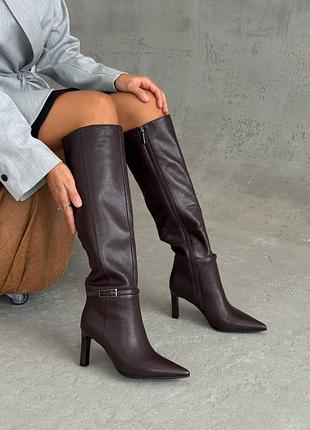 Демисезонные сапоги премиального качества tm️ fabio monelli женские шоколад кожа флис 11753
