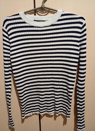 Свитер женский тонкий с длинным рукавом, размер 12/14.