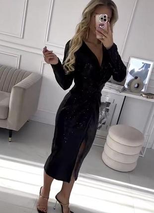 Вечірня сукня бархат мерехтіння