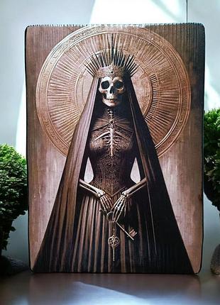 Панно «Княжная смерть» на дереве 19×28 см, ручная работа