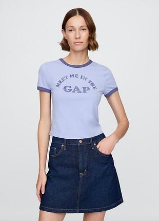 Женская укороченная футболка gap