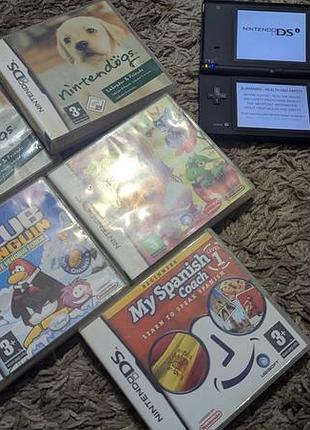 Nintendo dsi + 5 игр игр игр игр игр игровая приставка