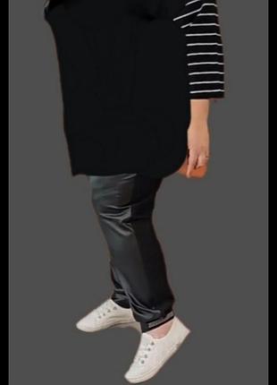 Мегосупербатал!
стрейч брюки
большого размера 
из экокожи на велюре
+теплый трикотаж!
бедра160-190см!