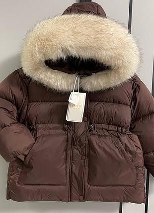 Детская зимняя куртка капюшон на меху синтепух