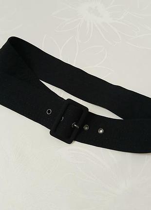 Черный ремень из плащевой ткани, высточенный, с пряжкой, пояс, для куртки, плаща