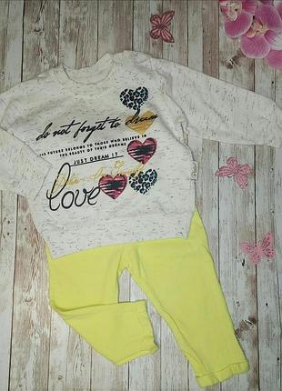 Трикотажный костюм комплект на девочку