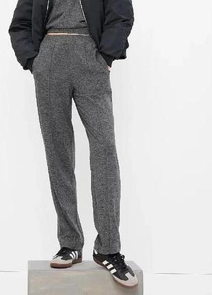 Брюки gap fit brushed jersey tapered mercury grey pants, розмір l