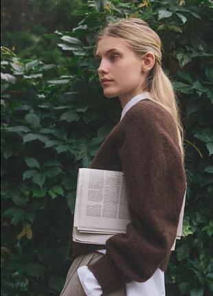 Стильний светр -двійка шоколадного кольору
