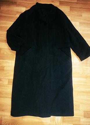 Пальто длинное теплое оверсайз 48-50р шерсть-лама-кашемир италия