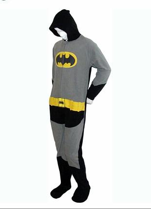 Флисовая пижама, кегуруми, 46-48, флис, полиэстер, batman by cedarwood state