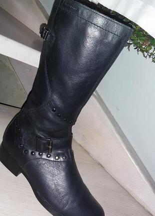 Vagabond (швеция)-стильные черные кожаные сапоги 38 размера (24.8 см)