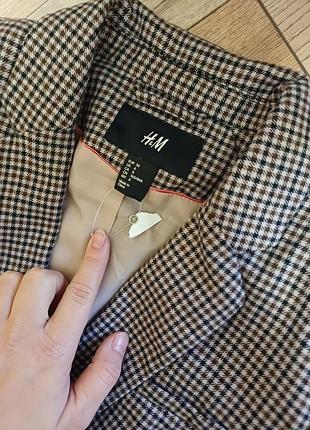 Пиджак жакет в клетку h&amp;m s