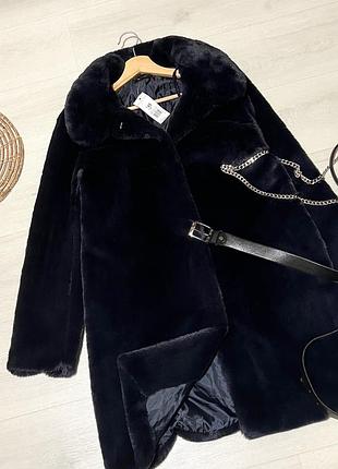 Новая плюшевая шубка f&f