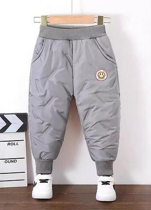 Серые теплые штаны для детей