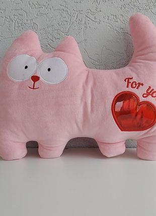 Мягкая игрушка "котик лапочка" 46 см розовый тм коипица (00295-999 r)