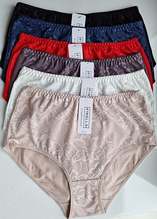 Женские трусы с кружевом 52 56 размер хлопковые высокая посадка разные цвета
