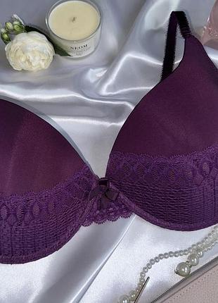 Бюстгальтер оздоблений мереживом pepco push-up