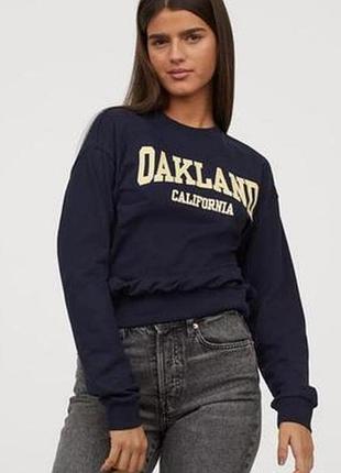 H&amp;m.товар привезен из англии. свитшот с надписями.