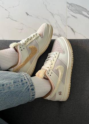 👟 кроссовки nike sb dunk low retro rabbit fossil stone/наложка bs👟