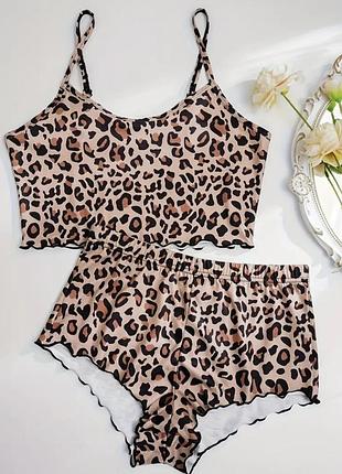 Пижама / леопардовый комплект для дома и сна