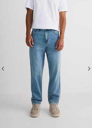 Мужские джинсы сarrot голубые, мужские мом джинсы