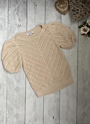 Новая шикарная котоновая футболка, блузка, кофта с коротким рукавом от morgan xs(34)