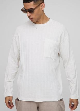 Натуральный лонгслив футболка