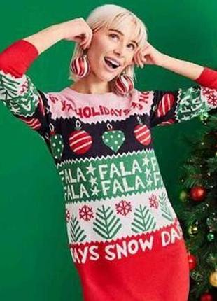 Новогодний рождественский свитер туника esmara
