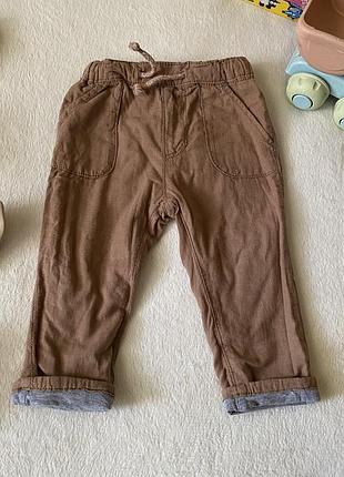 Штани h&m на підкладці на 9-12 місяців