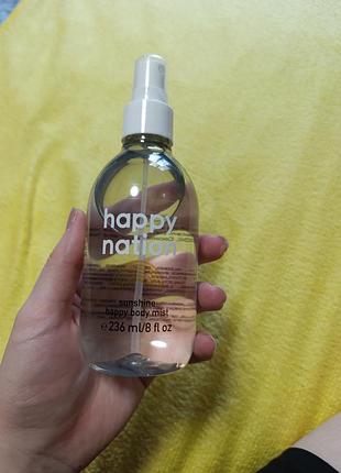 Спрей для тела и волос happy nation body mist sunshine