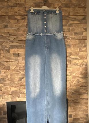 Комбінезон джинсовий