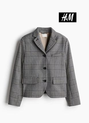 Жакет пиджак серый от h&amp;m