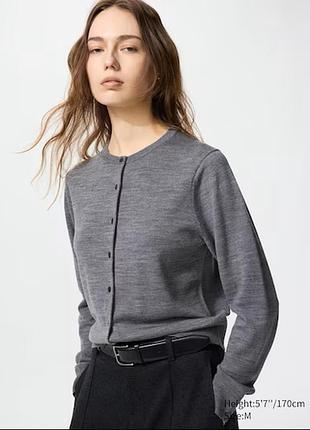 Кардиган из мериносовой шерсти uniqlo