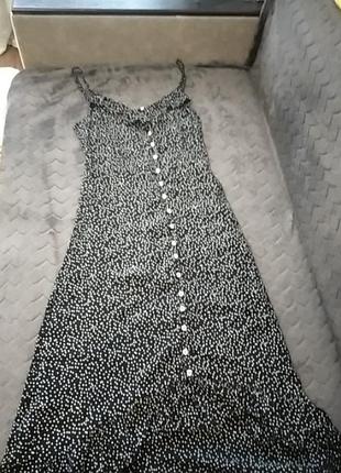 Сукня в горошок на бретельках