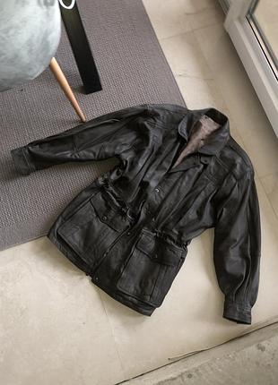 Натуральна шкіряна дідова куртка шкіра вінтаж натуральная кожаная кожа дедовая