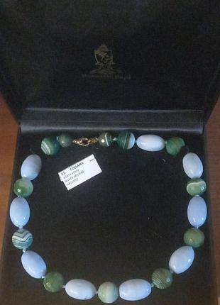 Італійське дизайнерське намисто з рідкісного агату високого класу